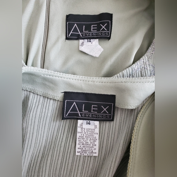 Alex Evenings Formal 2 Piece Sparkly Mother Of The Bride Dress Women's Size 14 - Picture 10 of 11